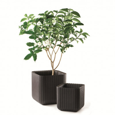 Keter květináč Cube M 50,5L hnědá